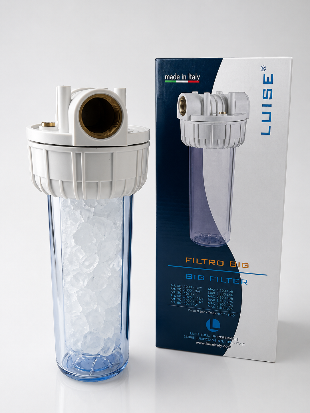 Filtro BIG + Cartucho de sal polifosfato - (Medida 1")